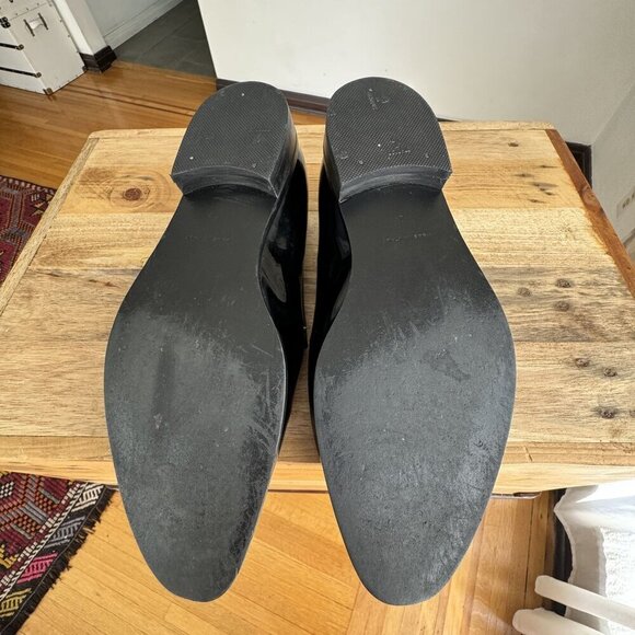 Everlane The E2 Smoking Black Patent Leather Classic Preppy Evening Loafer - Picture 14 of 15